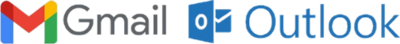 Gmail and Outlook logos